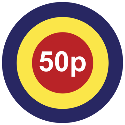 Donate 50p logo